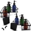 550x556-53.jpg Unyqoos® Set van twee zelfklevende hoekplanken voor badkamer zonder boren