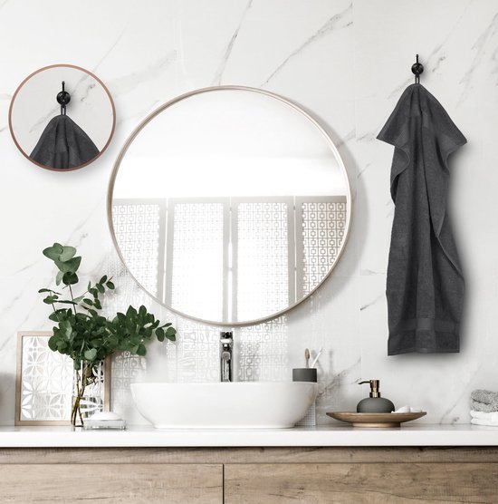 Unyqoos® Zachte en Absorberende Set van 6 Katoenen Handdoeken met Ophanglus voor Binnen en Buiten