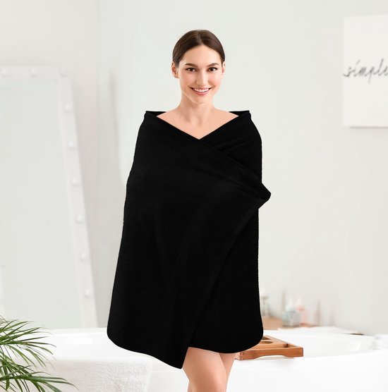 550x556-58.jpg Unyqoos® Set van 4 Luxe Badhanddoeken in Premium Katoen voor Optimaal Comfort en Absorptie