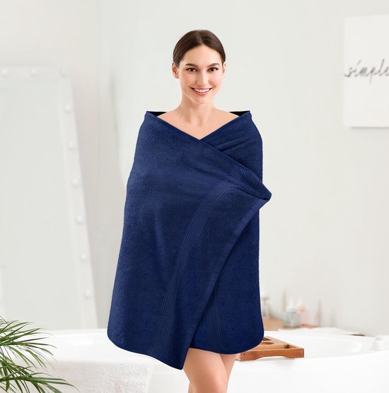 550x556-60.jpg Unyqoos® Luxueuze Set van 4 Zachte Absorberende Badhanddoeken 69 x 137 cm voor Huis en Spa