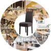 Unyqoos® Waterafstotende en rekbare stoelhoezen set van zes voor diverse interieurs