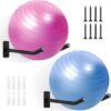 550x556-71.jpg Unyqoos® Wandrek voor Sportballen en Fitnessaccessoires met Vier Opbergrekken