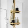 Unyqoos® Roestvrijstalen douche-organizer met haken en ruime opbergmogelijkheden