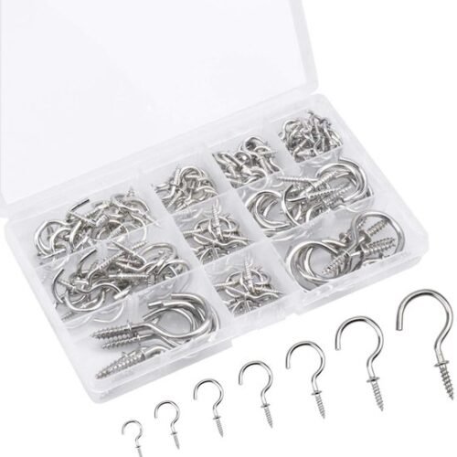 550x557-53.jpg Unyqoos® Set van 120 roestvrijstalen schroefhaken voor veelzijdig gebruik binnenshuis