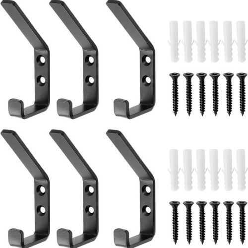 550x557-55.jpg Unyqoos® Zwarte metalen haken set voor akoestische panelen en helmopslag