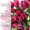 Unyqoos ® Kunstmatige Paarse Tulpenboeketten Met Wenskaart Voor Unieke Decoratie En Cadeaus