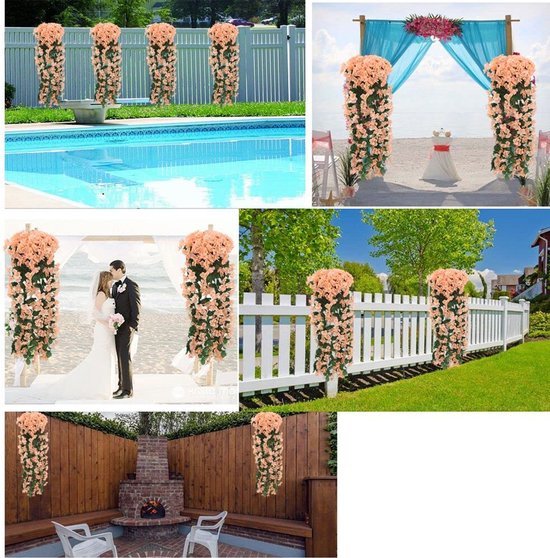 Unyqoos ® Levensechte Kunstbloemen Hangende Blauweregen voor Bruiloften en Tuindecoratie