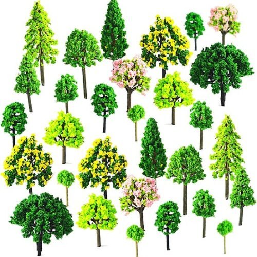 550x558-19.jpg Unyqoos® Set van 55 kleurrijke miniatuurmodelbomen voor landschapsdecoratie en modelbouw