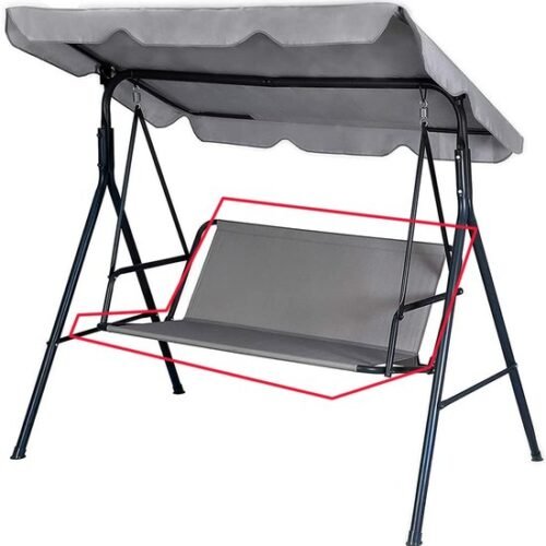 Unyqoos ® Weerbestendige en Gemakkelijk te Installeren Tuinschommel Stoelhoes voor 2- en 3-Zits Schommelstoelen in Grijs