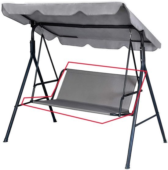 Unyqoos ® Weerbestendige en Gemakkelijk te Installeren Tuinschommel Stoelhoes voor 2- en 3-Zits Schommelstoelen in Grijs