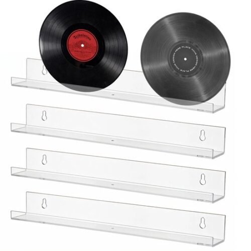 550x558-29.jpg Unyqoos® Transparant Acryl Wandrek Set van 4 voor Decoratie en Organisatie