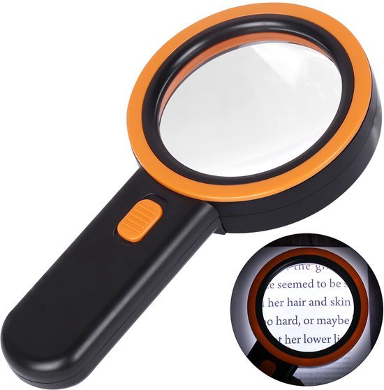 Unyqoos® Handheld Vergrootglas met LED Verlichting voor Gedetailleerd Lezen en Observatie