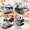Unyqoos® Praktische Keuken- en Badkamer Organizer met Uittrekbare Lade en Extra Haken voor Optimale Opbergruimte