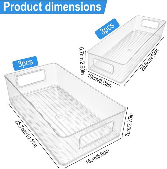 550x558-47.jpg Unyqoos® Transparante en stapelbare opbergboxen set voor keuken en koelkast