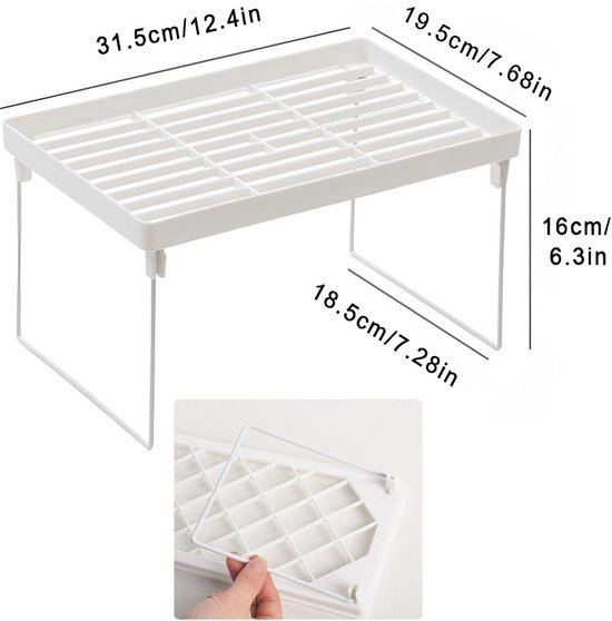 550x558-50.jpg Unyqoos® Stapelbare keukenorganizer set van 2 voor efficiënte opbergruimte in huis