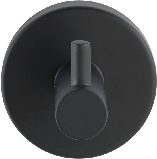 Unyqoos® Elegante en stevige mat zwarte wandhaak voor veelzijdig gebruik in huis