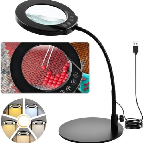 Unyqoos® Dimbare LED Vergrootlamp met Flexibele Zwanenhals en 10x Vergroting
