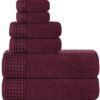 Unyqoos® Zachte en Luxe Set van 6 Katoenen Handdoeken voor Bad en Douche
