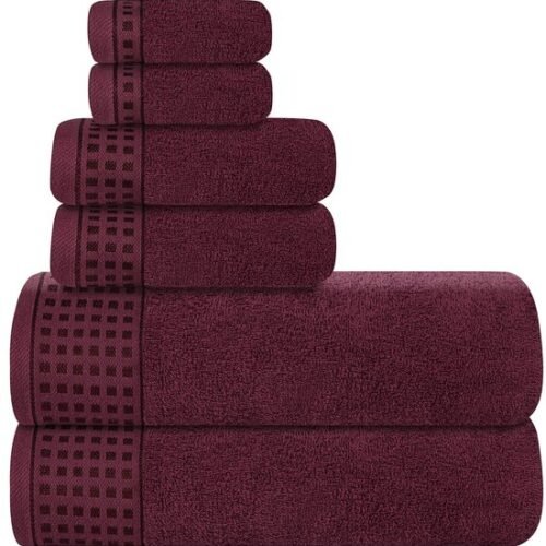 550x559-28.jpg Unyqoos® Zachte en Luxe Set van 6 Katoenen Handdoeken voor Bad en Douche