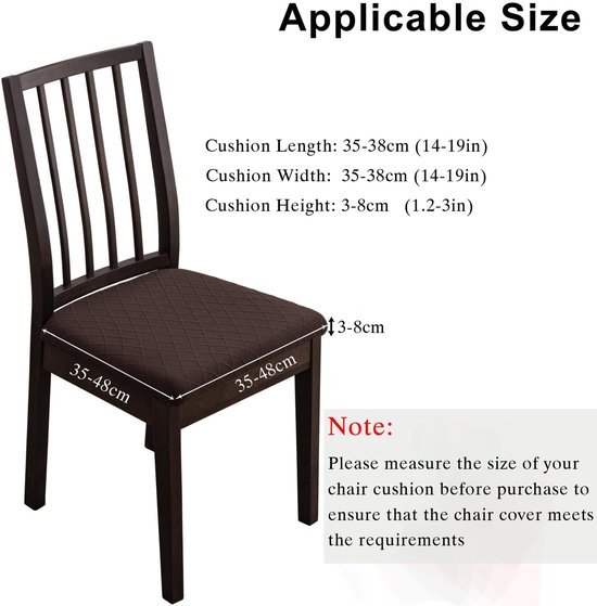 550x559-32.jpg Unyqoos® Set van vier waterdichte stoelhoezen met elastische pasvorm voor eetkamerstoelen