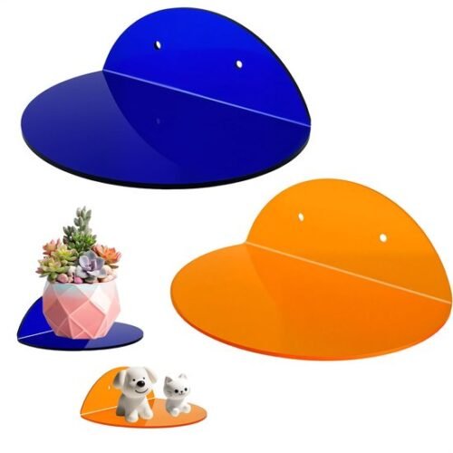 550x559-37.jpg Unyqoos® Set van twee moderne acryl wandplanken met zelfklevende montageoptie