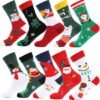 Unyqoos® Feestelijke uniseks kerstsokken set met unieke patronen en hoog draagcomfort
