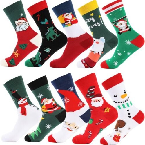Unyqoos® Feestelijke uniseks kerstsokken set met unieke patronen en hoog draagcomfort