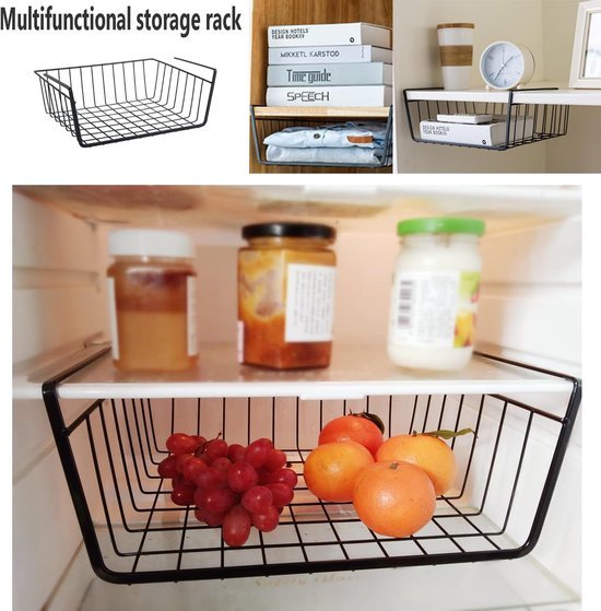 Unyqoos® Metalen Hangmand Organizer voor Onderkast en Rek met 2 Stuks voor Keuken en Badkamer