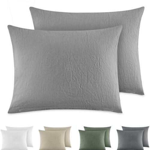 550x559-52.jpg Unyqoos® Set van 2 stijlvolle kussenslopen van gewassen katoen met linnenlook