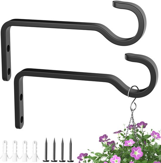 Unyqoos® Set van 2 Robuuste Wandhaken voor Planten en Decoratie Buiten en Binnen