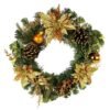 550x560-15.jpg Unyqoos® Sfeervolle kerstkrans met ledverlichting en natuurlijke decoraties voor de deur