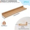 Unyqoos® Rustiek zwevend wandrek van hout met lip voor diverse ruimtes