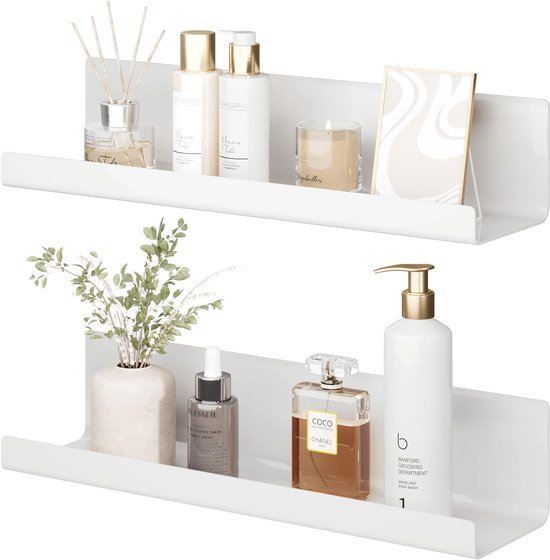 550x560-27.jpg Unyqoos® Zwevende witte wandrekken set zonder boren voor diverse ruimtes