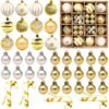 Unyqoos® Lichtgewicht en veilige gouden kerstballen set voor feestelijke decoratie