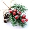 Unyqoos® Set van 10 kunstmatige rode bessen takken voor kerstdecoratie en DIY-projecten