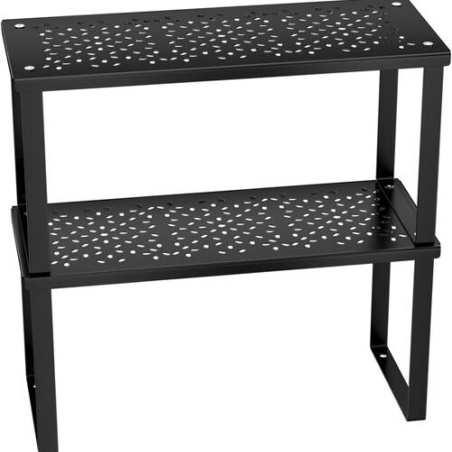 Unyqoos® Stapelbare Metalen Keukenorganizer Set van 2 voor Optimaal Ruimtegebruik en Orde