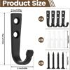 550x560-57.jpg Unyqoos® Set van 14 stevige zwarte wandhaken voor diverse praktische toepassingen