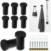 550x560-59.jpg Unyqoos® Set van 8 zwarte roestvrijstalen wandhaken voor badkamer en garderobe