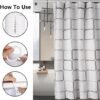 Unyqoos® Waterdicht en schimmelwerend douchegordijn met haken voor badkamer