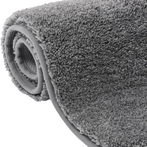 Unyqoos® Badezimmermat in Grijs - , Ronde Antislip Badkamermat van 40x60 cm met Zachte, Absorberende Microvezel