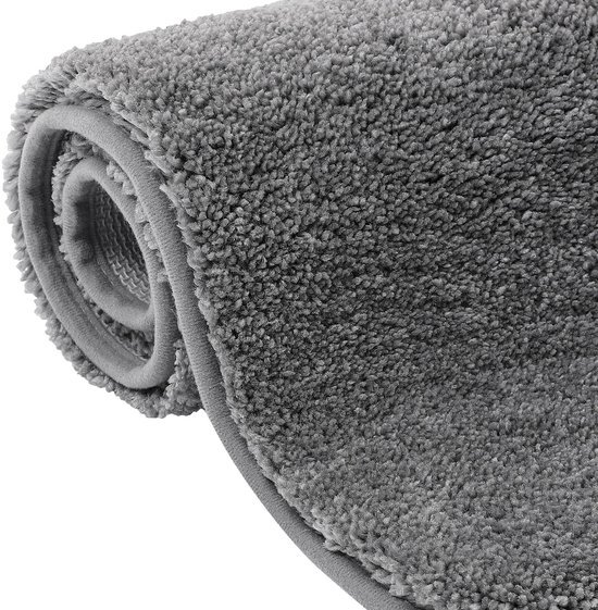 550x561-23.jpg Unyqoos® Badezimmermat in Grijs - , Ronde Antislip Badkamermat van 40x60 cm met Zachte, Absorberende Microvezel