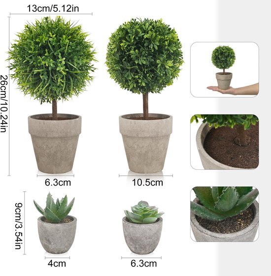 550x561-27.jpg Unyqoos® Set van vier levensechte kunstplanten voor diverse interieurdecoratie