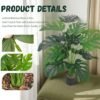 Unyqoos® Grote decoratieve kunstplant Monstera met verstelbare takken en bladeren