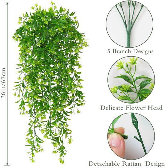 550x561-30.jpg Unyqoos® Set van vier levensechte hangplanten voor binnen en buiten decoratie