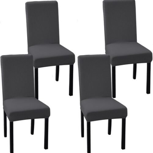 550x561-39.jpg Unyqoos® Set van 4 grijze elastische stoelhoezen voor eetkamerstoelen en meer