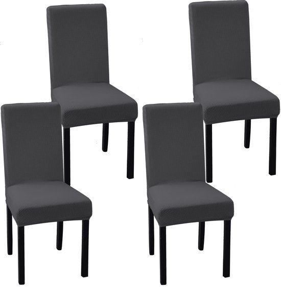 550x561-39.jpg Unyqoos® Set van 4 grijze elastische stoelhoezen voor eetkamerstoelen en meer