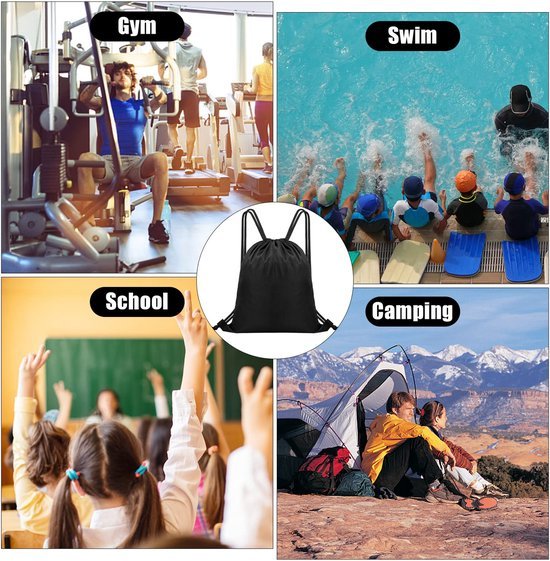 Unyqoos® Waterbestendige sporttas met trekkoord, ideaal voor gym, school, strand en reizen, uniseks ontwerp