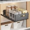 Unyqoos ® Uittrekbare Telescopische Lade Organizer voor Keukenkasten en Meer, Zonder Boren of Spijkeren Nodig