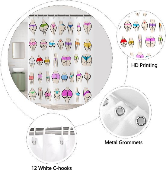 Unyqoos® Dekoratief en Praktisch Douchegordijn met Uniek Patroon voor Moderne Badkamers