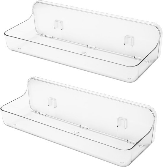 550x562-43.jpg Unyqoos® Transparante zelfklevende doucheplank set van 2 voor wandmontage en organisatie